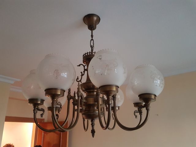 lampara techo araña antigua