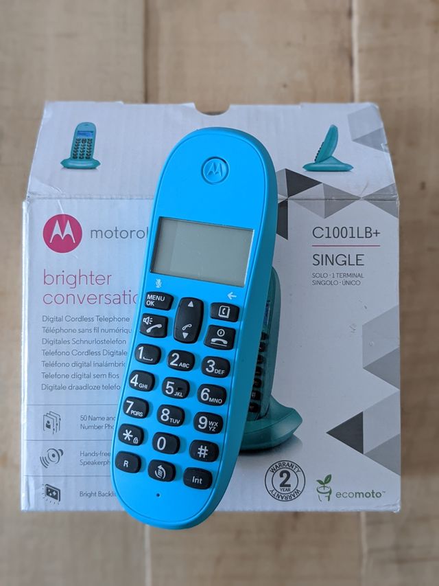 Telefono Inalambrico Motorola C10001LB+ Turquesa