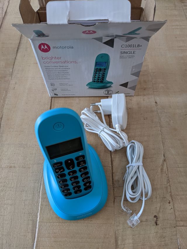 Telefono Inalambrico Motorola C10001LB+ Turquesa