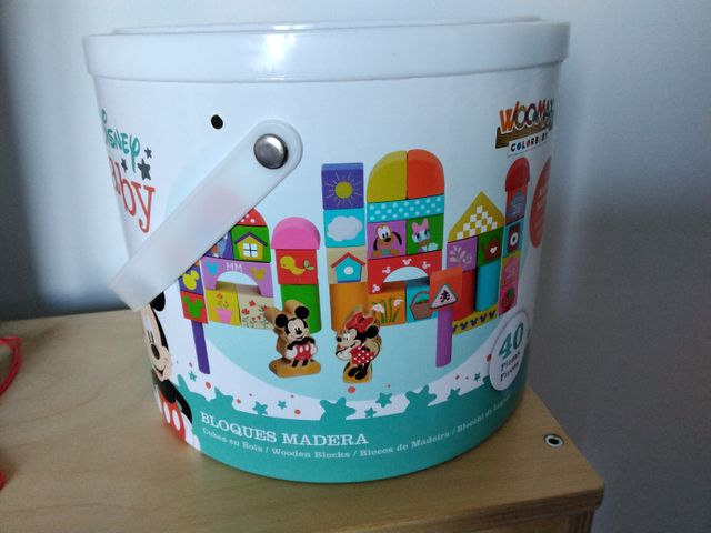 Juego bloques de madera infantil