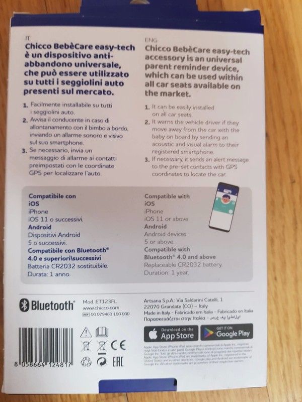 Dispositivo Anti-Abbandono per seggiolino auto