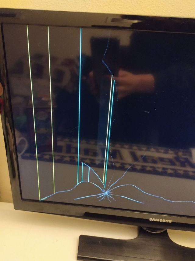 Televisor Samsung 24" pantalla rota