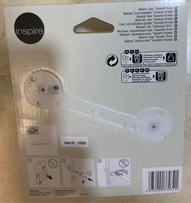 Lote manetas puertas 3 unid.