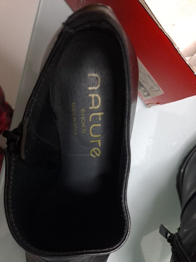 Botines tacón plataforma piel