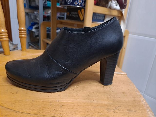 Botines tacón plataforma piel