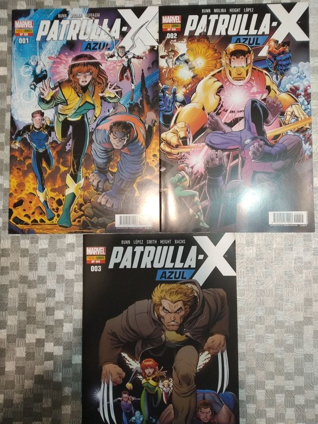 Patrulla-X Azul 1, 2 y 3