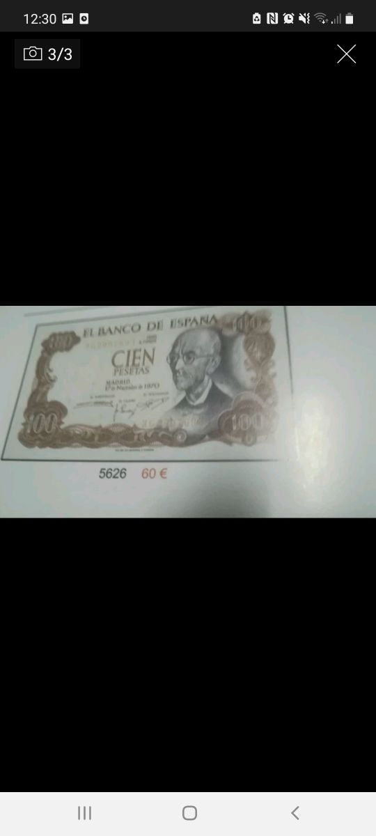 Billete Cien Pesetas 1970