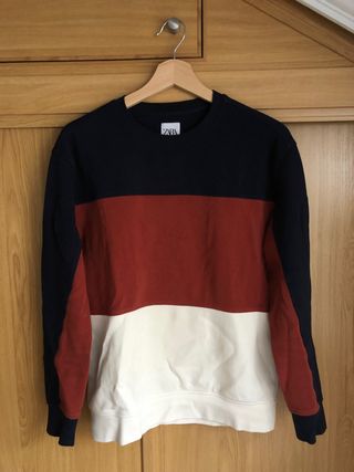 Sudadera Jersey S Zara tricolor de segunda mano por 10 EUR en Tui en  WALLAPOP