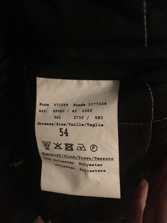 Chaquetón caballero azul marino invierno Bugatti.