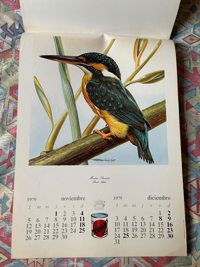 Calendario antiguo de 1979