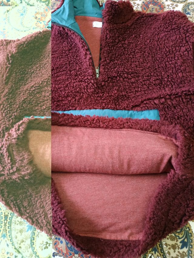 Forro polar con bolsillo  canguro Zara talla 9/10