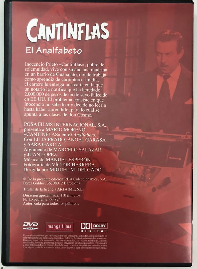 El Analfabeto, Mario Moreno Cantinflas