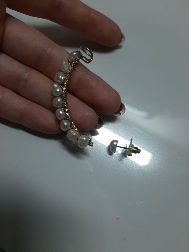 Pendientes falsos toda la oreja Mango