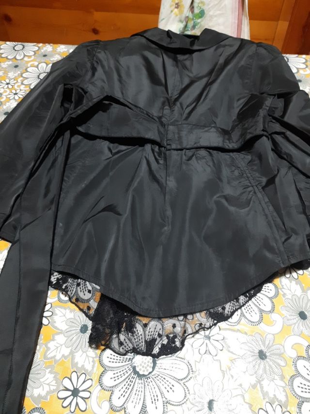 giacca nera tafta e pizzo