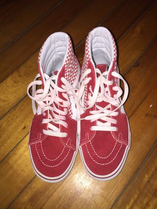 zapatos vans talla 36 rojo
