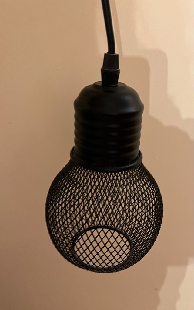 Lampara colgante metálica negra