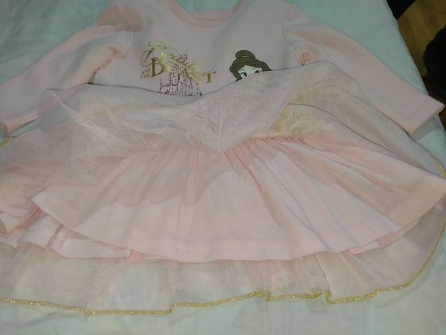 vestido bella y bestia 12/18 meses
