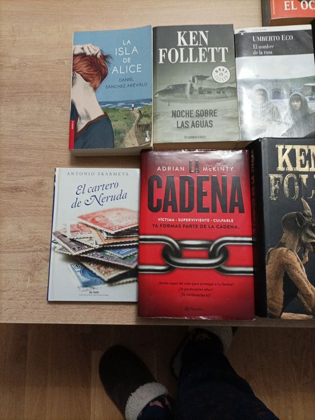 Libros bestsellers a 8 € cada uno.