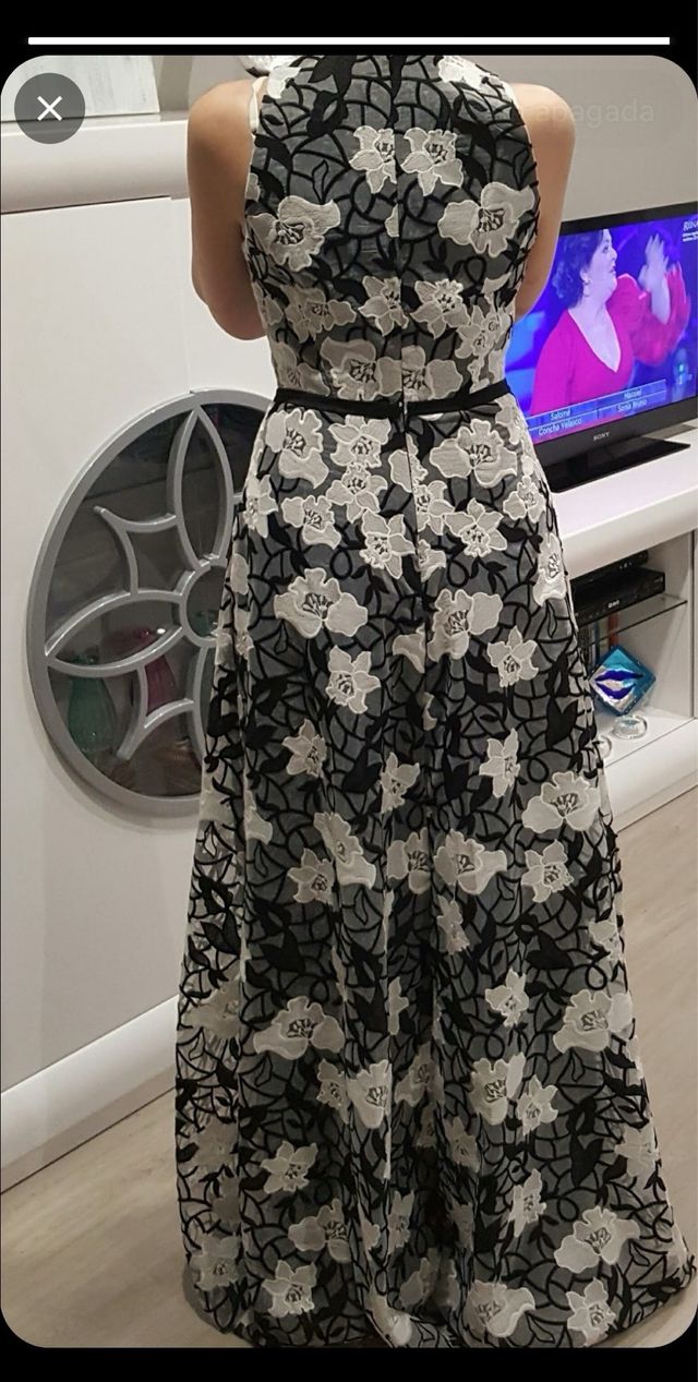 VESTIDO LARGO BORDADO