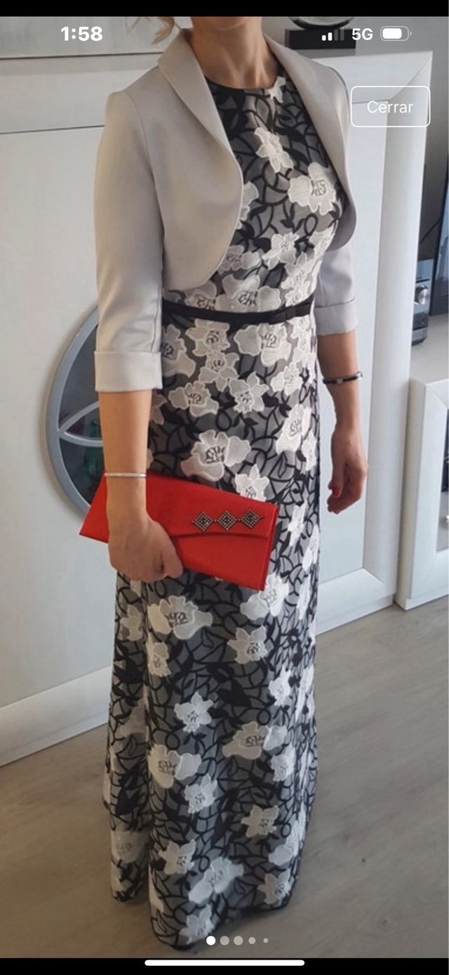 VESTIDO LARGO BORDADO