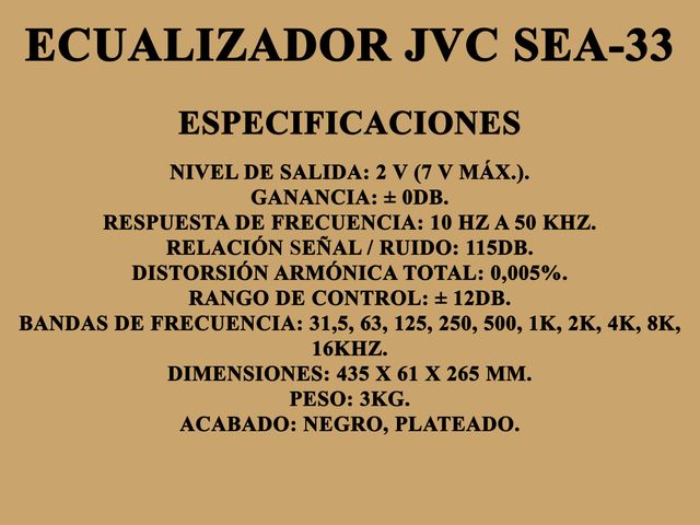 ECUALIZADOR JVC SEA-33