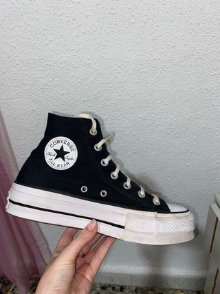 converse negras sin plataforma