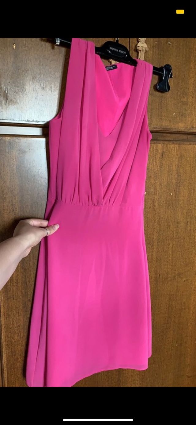 Vestito Fucsia Motivi con coprispalle