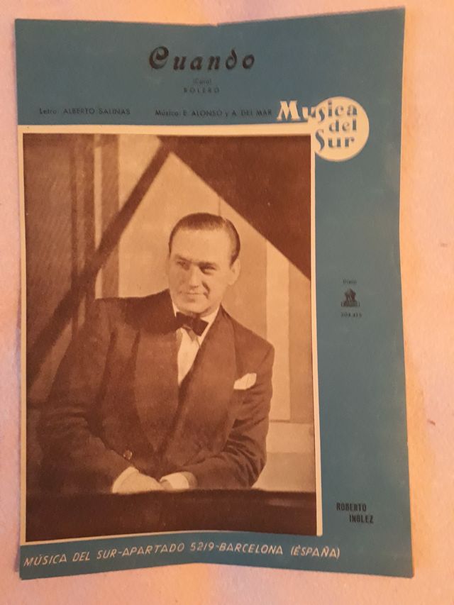 Partitura Bolero Música del Sur  *CUANDO*  1941