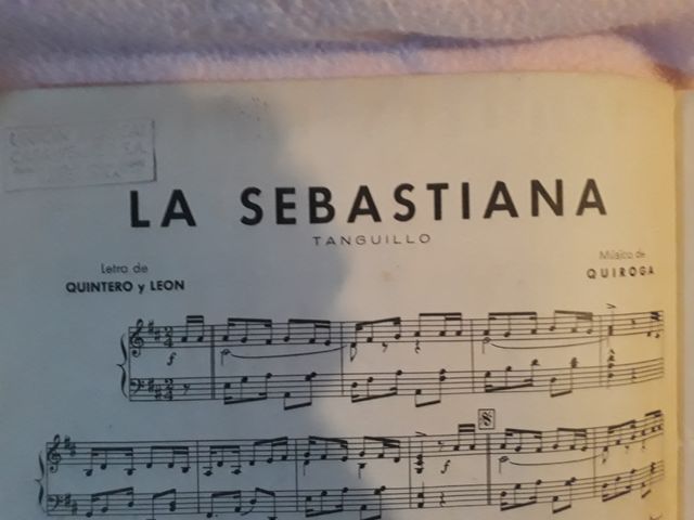 Partitura 1948 Tanguillo LA SEBASTIANA Quintero