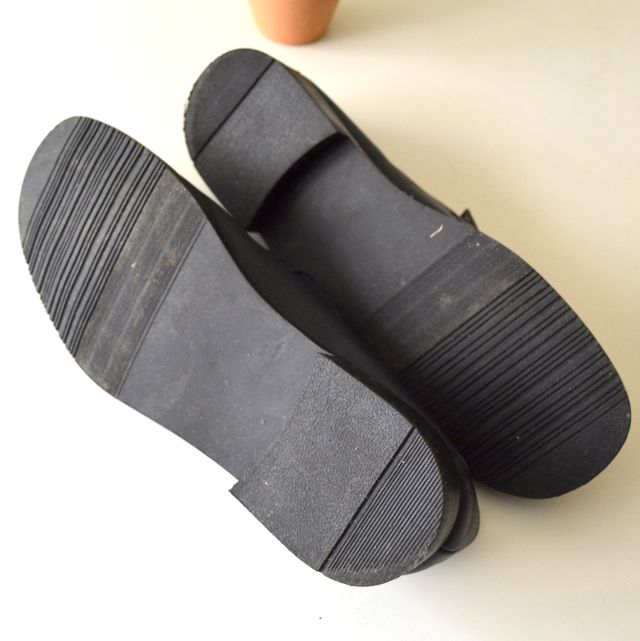 Mocasines piel azul marino niño-adulto talla 38