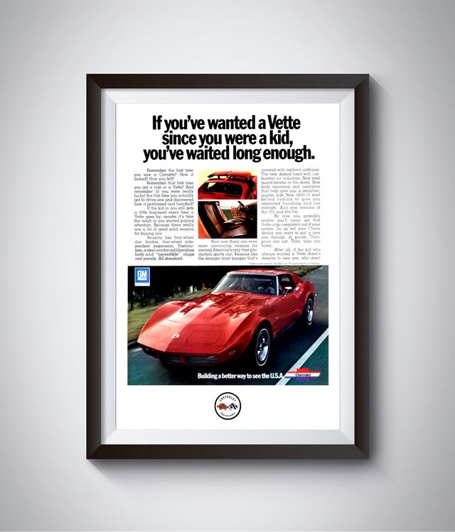 carteles chevrolet corvette