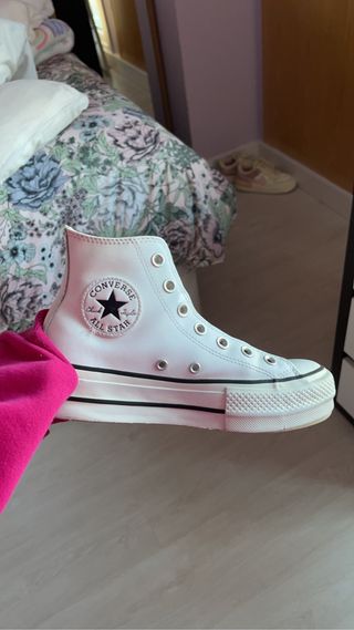 converse plataforma blancas precio