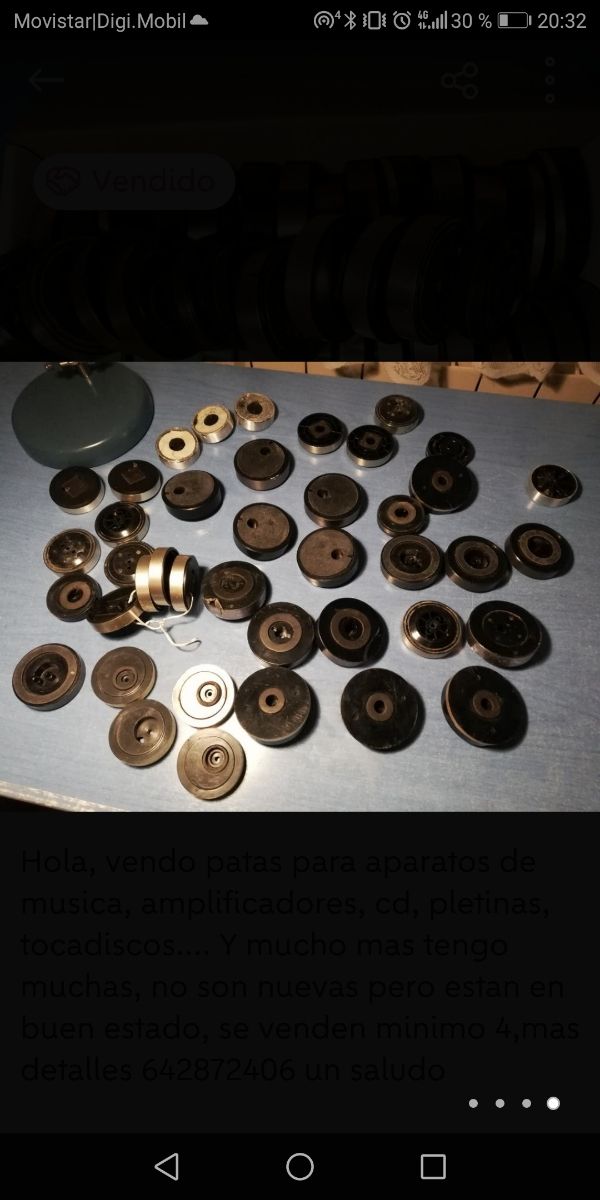 patas aparatos Hi-fi, amplificador CD, tuner.