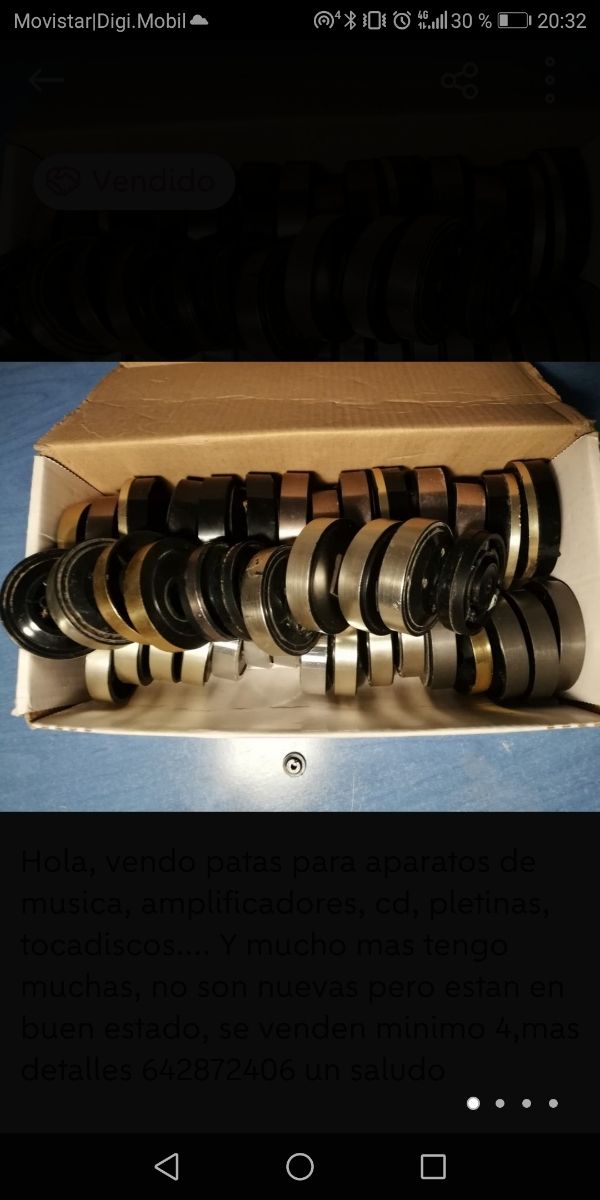 patas aparatos Hi-fi, amplificador CD, tuner.