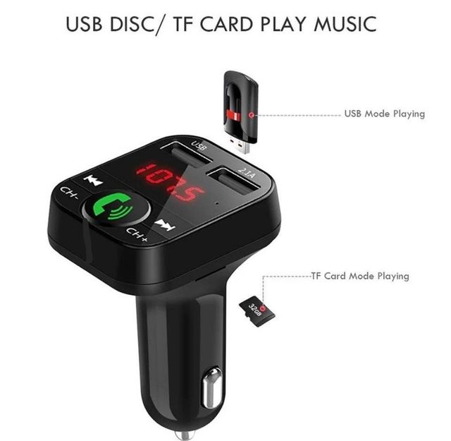 Kit manos libres Bluetooth coche inalámbrico.Negro