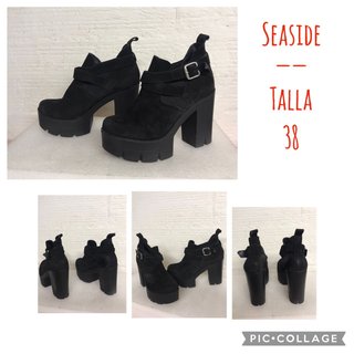 BOTIN PIEL ANTE NEGRO SEADIDE talla 38