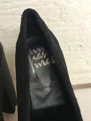 ZAPATOS PLATAFORMA UN Paso MÁS T. 38 piel negra