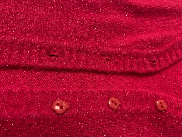 Chaqueta punto niña talla 6/7 rosa fuerte