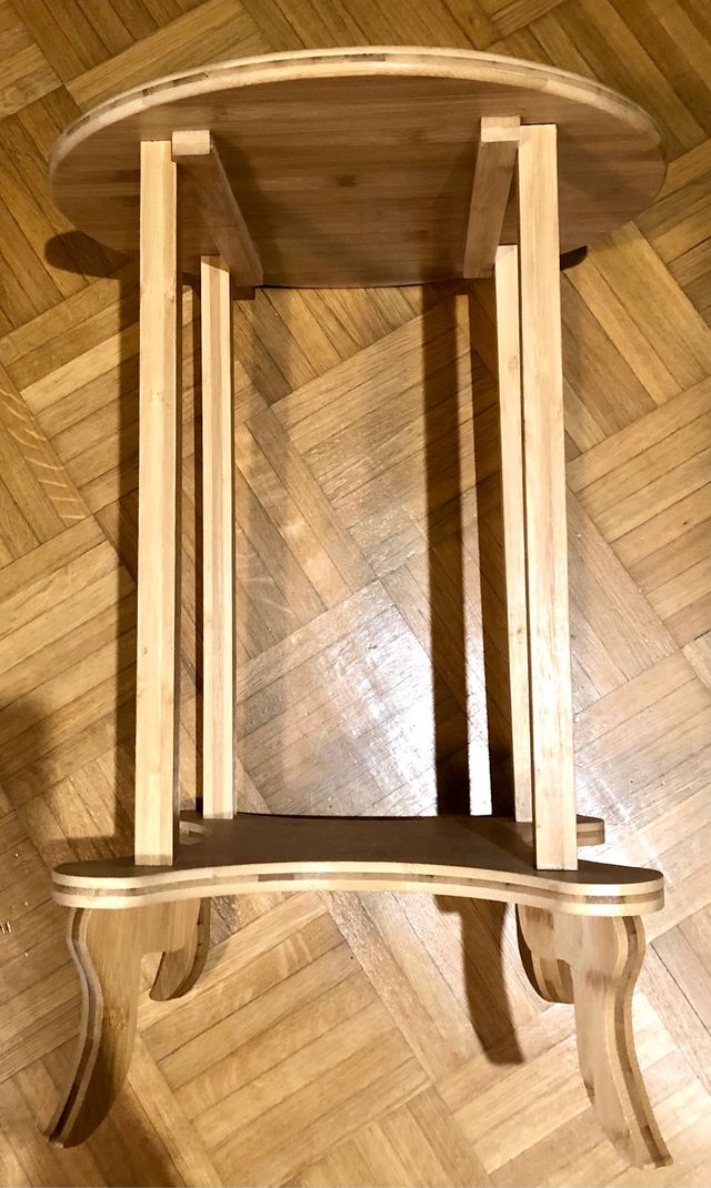 Mesa doble estante🪴Madera cerezo. OFERTA