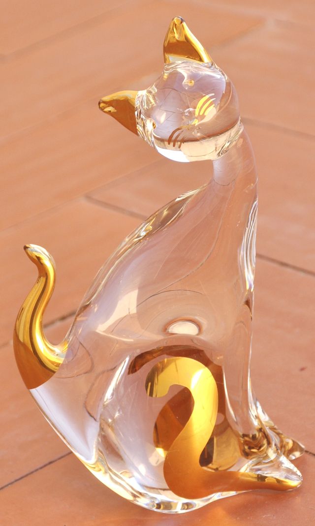 Figura gato de cristal