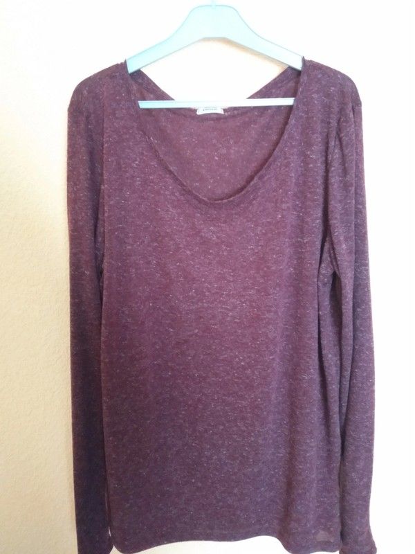 Camiseta de mujer de manga larga burdeos PIMKIE