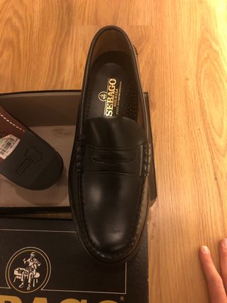 Mocasines hombre sebago negros nuevos de segunda mano por 125 EUR en Madrid  en WALLAPOP