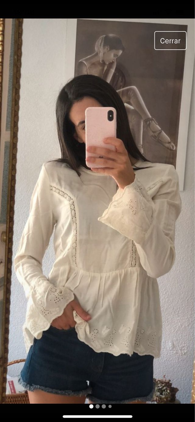 Blusa romantica blanca