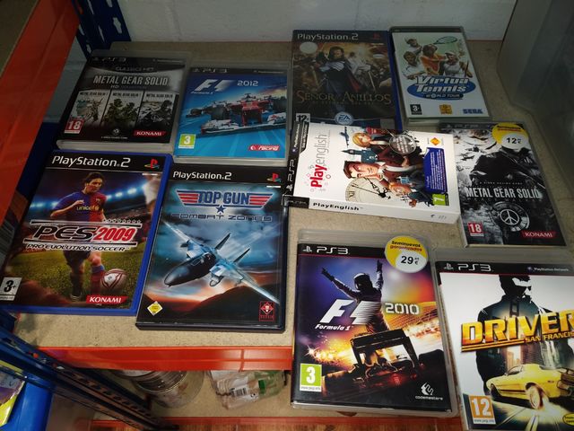 cajas con manuales sin juegos