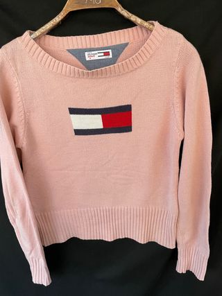 Suéter mujer rosa TOMMY HILFIGER DENIM talla M de segunda mano por 20 EUR  en Alicante en WALLAPOP