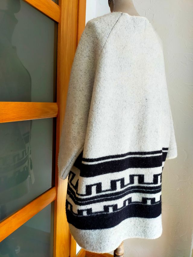 Abrigo de punto con lana Zara