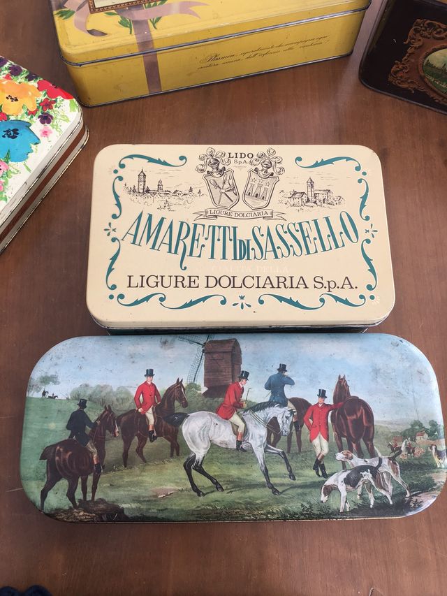 Scatole di latta vintage, collezione nr. 8 scatole