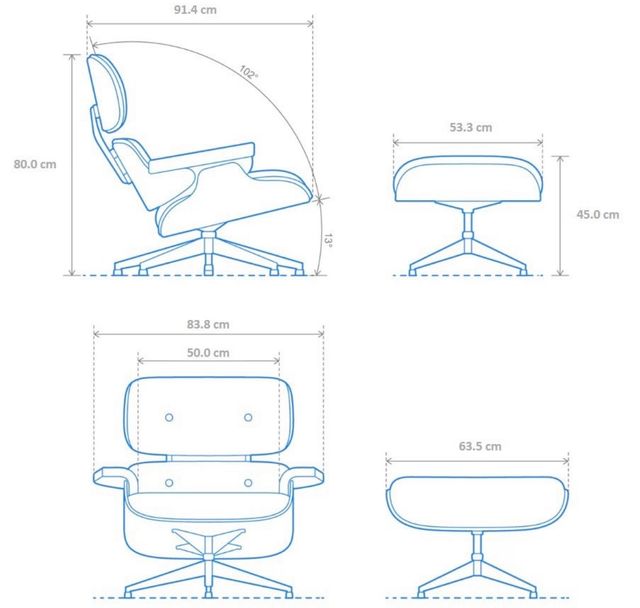 Sillon Chaise Lounge Diseño Suizo - NUEVO