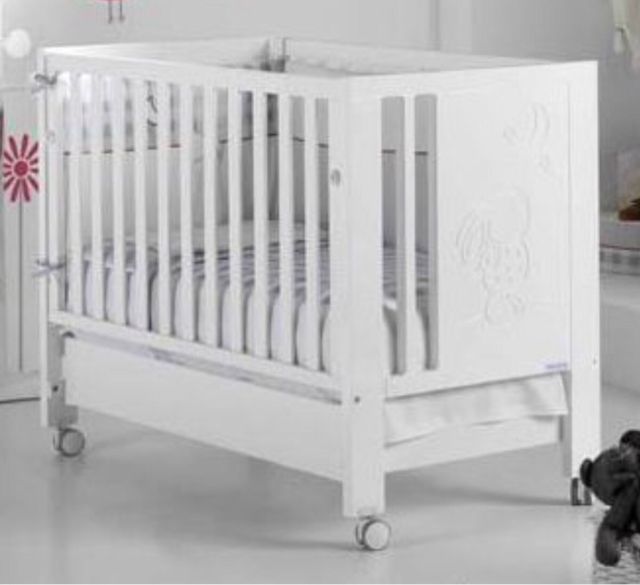 Cuna blanco/arena madera alto brillo Marca MICUNA