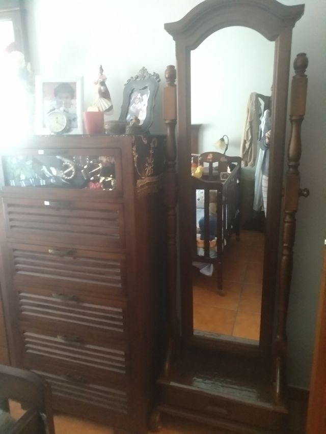 ESPEJOS vestidores de madera maciza Y FORJA